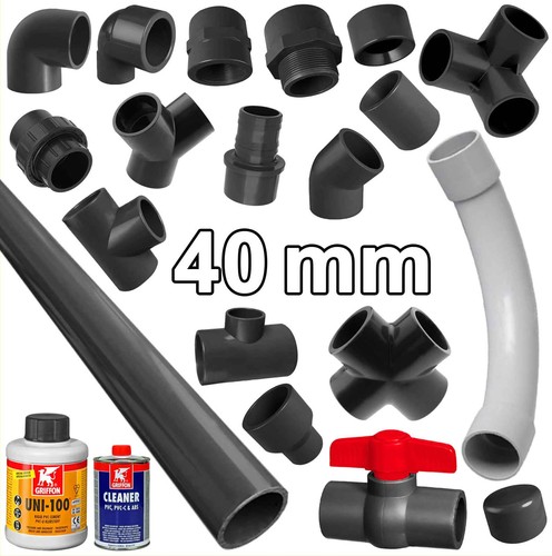 40mm pvc klebe - 40mm, fitting