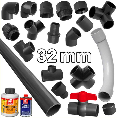 32mm pvc klebe fitting - 32mm,