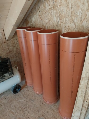Abwasserrohr pvc orange - 4x,